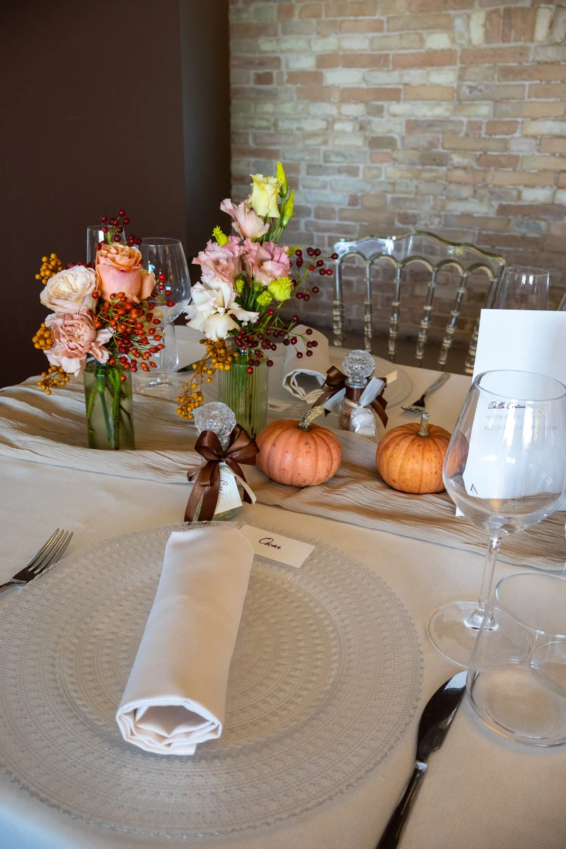 Allestimento floreale autunnale per matrimonio a Villa Anitori Relais & Spa