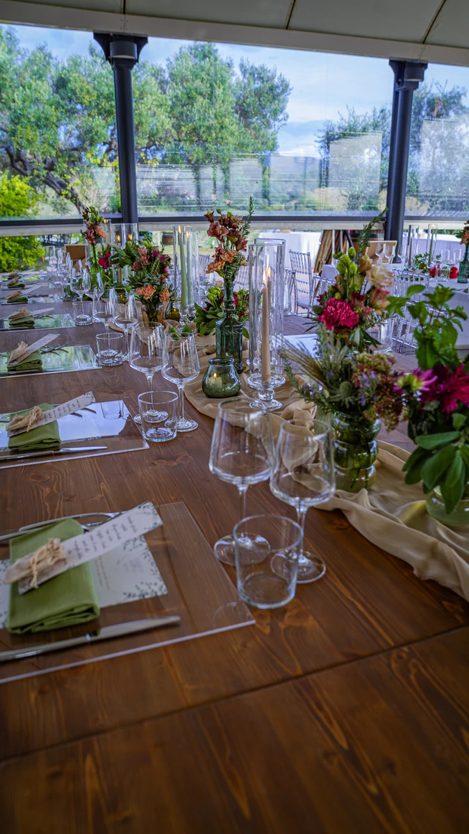 Floral design per matrimonio in vigna alle Cantine Moroder
