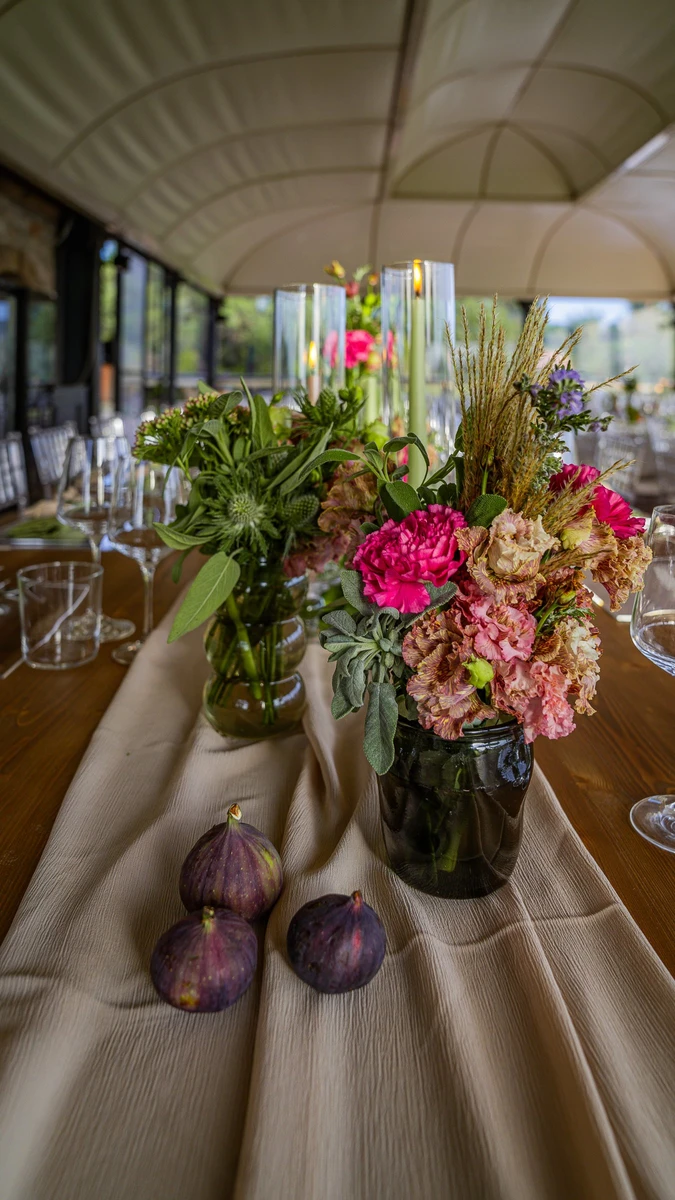 Floral design per matrimonio in vigna alle Cantine Moroder